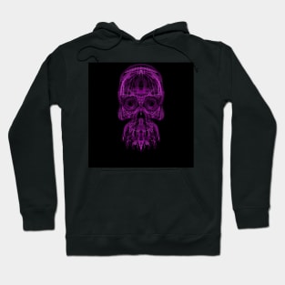 Electroluminated Skull - Plum Hoodie